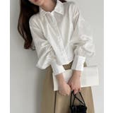 【Eclat one】ビジュー デザイン ボリュームスリーブ シャツ | Eclat one | 詳細画像5 