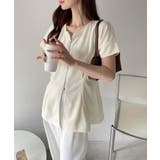 【Eclat one】Wジップ タック入り ポンチ トップス | Eclat one | 詳細画像8 