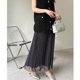 【Eclat one】ストライプ シアー プリーツスカート | Eclat one | 詳細画像14 