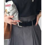 ベルト付き ローウエスト切り替え プリーツ ミニスカート | Ada. | 詳細画像18