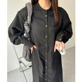 【Eclat one】オーガンジー ドッキング バンドカラー シャツワンピース | Eclat one | 詳細画像12