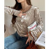 2WAY ベロア ドロスト トップス | Ada. | 詳細画像1 