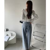 スクエアネック ドット クロップド マムルークスリーブ トップス | Ada. | 詳細画像6