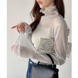 【Eclat one】ハイネック ラメ シアー プリーツ トップス | Eclat one | 詳細画像11