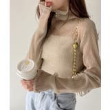 【Eclat one】ハイネック ラメ シアー プリーツ トップス | Eclat one | 詳細画像15