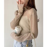 【Eclat one】ハイネック ラメ シアー プリーツ トップス | Eclat one | 詳細画像17