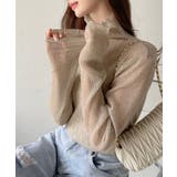 【Eclat one】ハイネック ラメ シアー プリーツ トップス | Eclat one | 詳細画像18