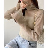 【Eclat one】ハイネック ラメ シアー プリーツ トップス | Eclat one | 詳細画像3