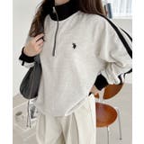 U.S. POLO ASSN. ラインデザイン ハーフジップ スウェット | Ada. | 詳細画像19