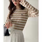 U.S. POLO ASSN. ラメ リブ ボーダー クルーネック Tシャツ | Ada. | 詳細画像10