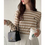 U.S. POLO ASSN. ラメ リブ ボーダー クルーネック Tシャツ | Ada. | 詳細画像11