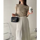 U.S. POLO ASSN. ラメ リブ ボーダー クルーネック Tシャツ | Ada. | 詳細画像14