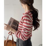 U.S. POLO ASSN. ラメ リブ ボーダー クルーネック Tシャツ | Ada. | 詳細画像18