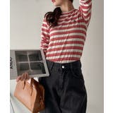 U.S. POLO ASSN. ラメ リブ ボーダー クルーネック Tシャツ | Ada. | 詳細画像20