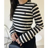 U.S. POLO ASSN. ラメ リブ ボーダー クルーネック Tシャツ | Ada. | 詳細画像7