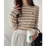 U.S. POLO ASSN. ラメ リブ ボーダー クルーネック Tシャツ | Ada. | 詳細画像9