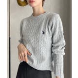 U.S. POLO ASSN. 総ケーブルデザイン クルーネック ニット | Ada. | 詳細画像19