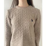 U.S. POLO ASSN. 総ケーブルデザイン クルーネック ニット | Ada. | 詳細画像21