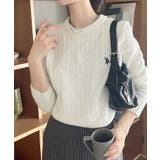 U.S. POLO ASSN. 総ケーブルデザイン クルーネック ニット | Ada. | 詳細画像6