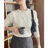 U.S. POLO ASSN. 総ケーブルデザイン クルーネック ニット | Ada. | 詳細画像7