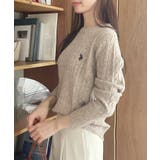U.S. POLO ASSN. 総ケーブルデザイン クルーネック ニット | Ada. | 詳細画像8