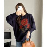 ローズ ジャガード オーバーサイズ ニット | Ada. | 詳細画像11