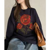 ローズ ジャガード オーバーサイズ ニット | Ada. | 詳細画像12