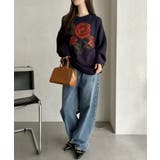 ローズ ジャガード オーバーサイズ ニット | Ada. | 詳細画像13