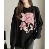 ローズ ジャガード オーバーサイズ ニット | Ada. | 詳細画像14