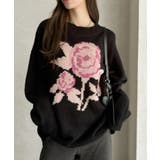 ローズ ジャガード オーバーサイズ ニット | Ada. | 詳細画像15