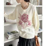 ローズ ジャガード オーバーサイズ ニット | Ada. | 詳細画像17