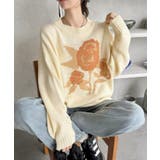 ローズ ジャガード オーバーサイズ ニット | Ada. | 詳細画像19