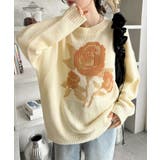 ローズ ジャガード オーバーサイズ ニット | Ada. | 詳細画像20