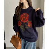 ローズ ジャガード オーバーサイズ ニット | Ada. | 詳細画像28