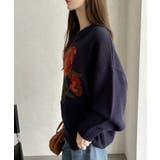 ローズ ジャガード オーバーサイズ ニット | Ada. | 詳細画像29