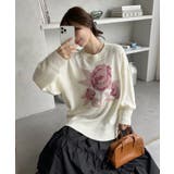 ローズ ジャガード オーバーサイズ ニット | Ada. | 詳細画像5