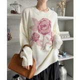 ローズ ジャガード オーバーサイズ ニット | Ada. | 詳細画像7