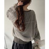 チュールドッキング ミックスカラー ニット | Eclat one | 詳細画像11 