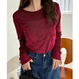 シアー ベロア クルーネック ロングスリーブ トップス | Ada. | 詳細画像18