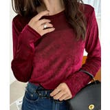 シアー ベロア クルーネック ロングスリーブ トップス | Ada. | 詳細画像20