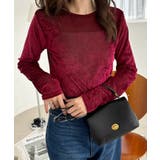 シアー ベロア クルーネック ロングスリーブ トップス | Ada. | 詳細画像21