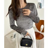 シアー ベロア クルーネック ロングスリーブ トップス | Ada. | 詳細画像22