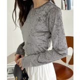 シアー ベロア クルーネック ロングスリーブ トップス | Ada. | 詳細画像30