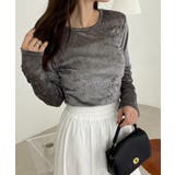 シアー ベロア クルーネック ロングスリーブ トップス | Ada. | 詳細画像32