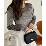 シアー ベロア クルーネック ロングスリーブ トップス | Ada. | 詳細画像33