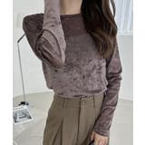 シアー ベロア クルーネック ロングスリーブ トップス | Ada. | 詳細画像36