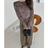 シアー ベロア クルーネック ロングスリーブ トップス | Ada. | 詳細画像37