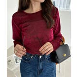 シアー ベロア クルーネック ロングスリーブ トップス | Ada. | 詳細画像9