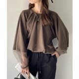 【Eclat one】シアー ドッキング ランタンスリーブ ブラウス | Eclat one | 詳細画像23