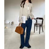 2WAY リボン開き メランジニット トップス | Ada. | 詳細画像15 